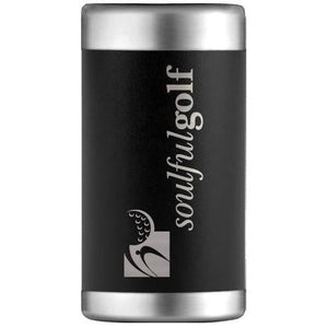 The Soulful Golf Can Cooler is the perfect way to keep your drink cool while you play 9 or 18 holes. Double-wall stainless steel vacuum-insulated design will do the trick, and it’s freezer safe. Comes with freezable adapters that fit neatly into any standard 12 oz or 16 oz tall boy aluminium cans.